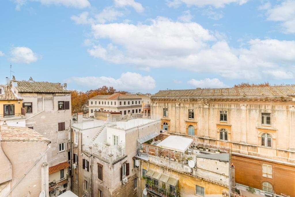 View over the rooftops of Rome's historic centre from Il Palazzetto